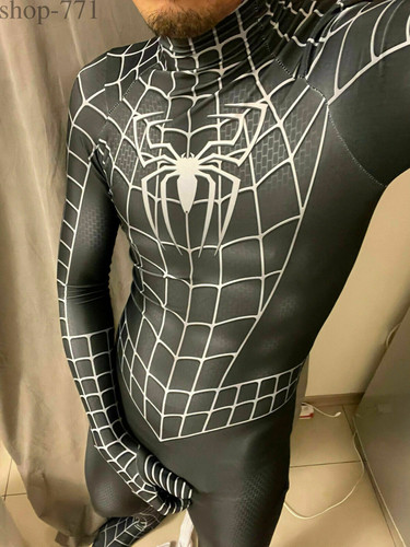Black venom spiderman cosplay - black,